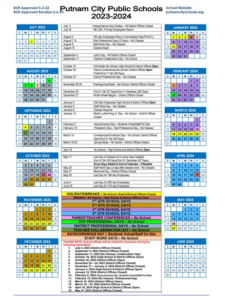 Putnam City Calendar 24-25