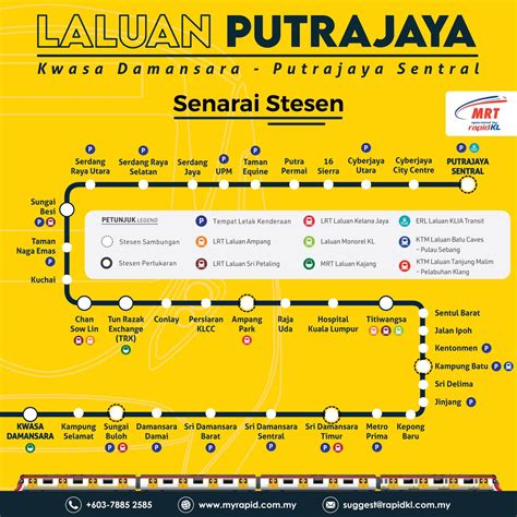 putrajaya mrt line route map