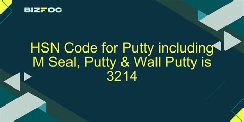 Putty Knife Hsn Code