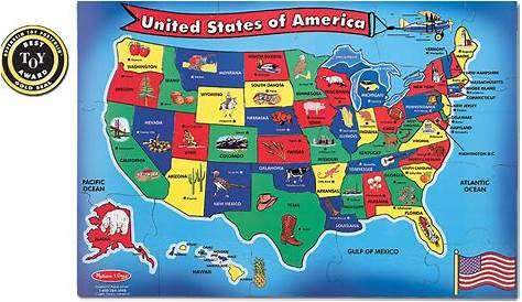 Melissa & Doug 440 U.S.A. (United States) Map Floor Puzzle - 51 Pieces