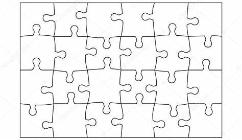 Jigsaw Puzzle Vorlage PDF und Cliparts SET: Lehrer 300 dpi