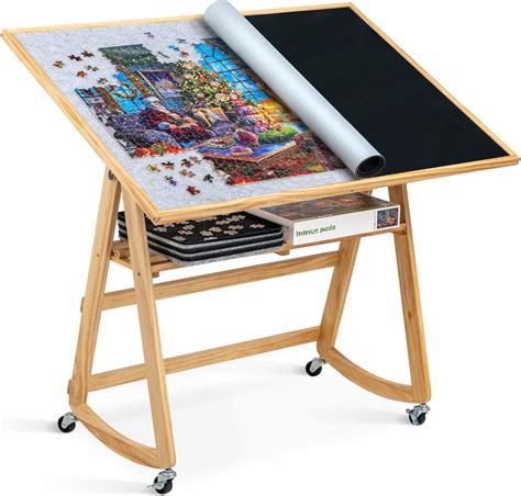 Puzzle Table On Wheels