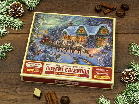 Jigsaw Puzzle Advent Calendar Puzzle for Adults 1000 Pieces, Countdown to Christmas