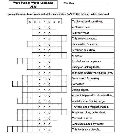 Puzzles Using Words