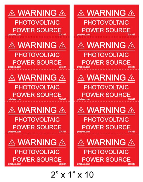 pv warning labels