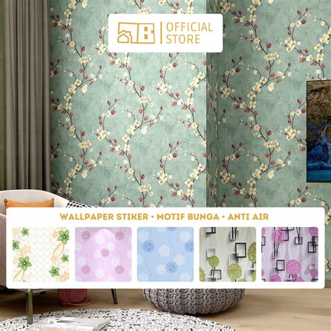 PVC Motif Bunga Dinding