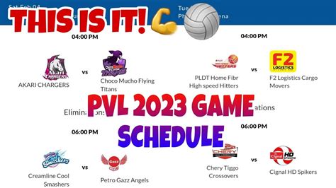 pvl schedule october 2023