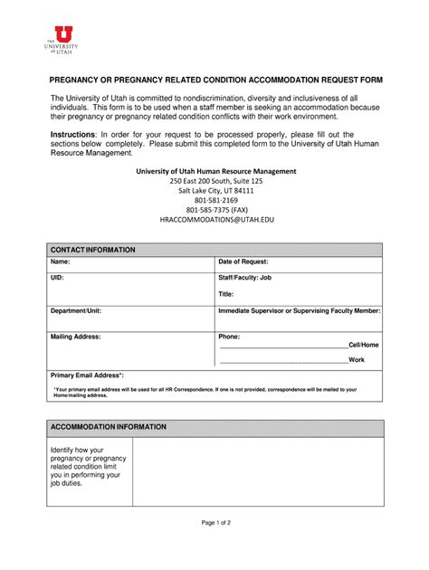 pwfa accommodation request form template