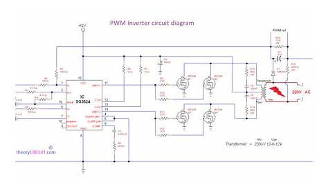 Pwm Inverter Circuit 250W PWM SG3524. ELECTRONICSMASTER
