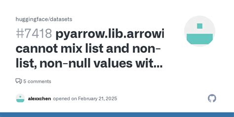 Pyarrow Lib Arrowinvalid Cannot Mix List And Non List Non Null Values