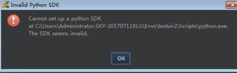 pycharm cannot set up a python sdk