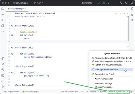 pycharm python interpreter not working