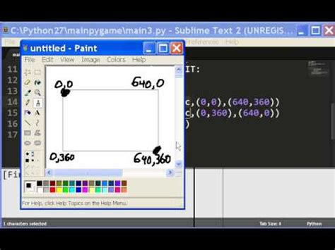pygame draw line between two points