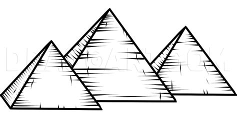 pyramid with a black background drawing