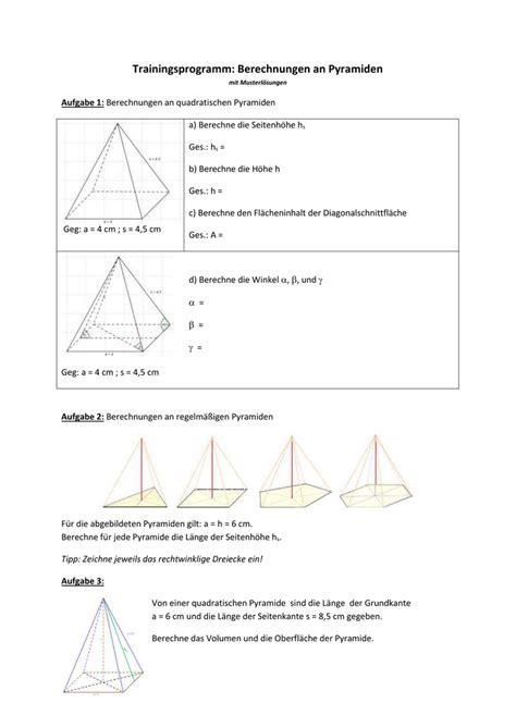 Surface Area of Square Pyramids Answers NMS SelfPaced Math