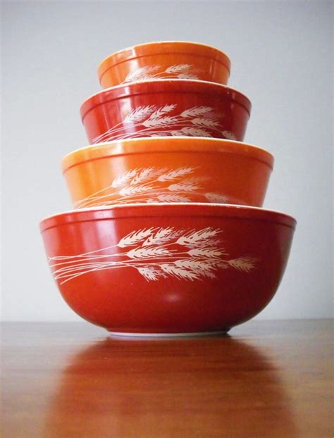 pyrex bowls wheat