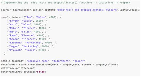 pyspark dataframe select distinct