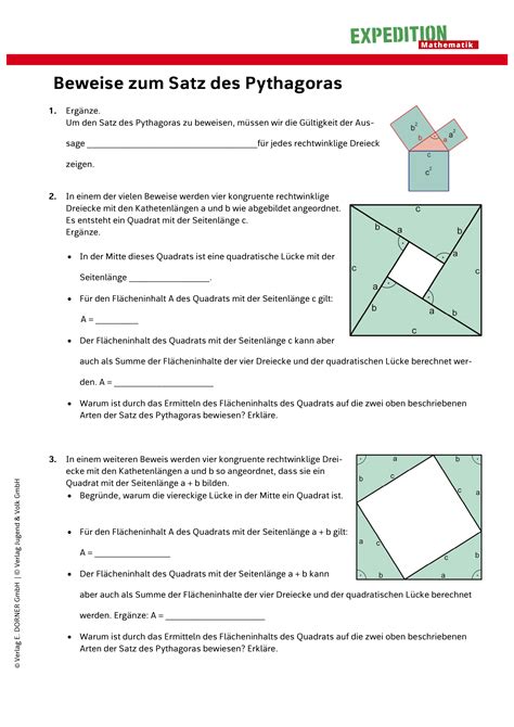 Zerlegungsbeweis des Satzes von Pythagoras GeoGebra