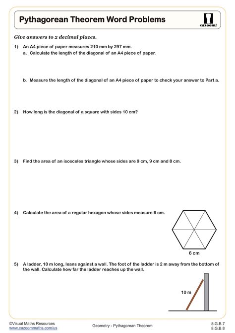 48 Pythagorean Theorem Worksheet with Answers [Word + PDF]