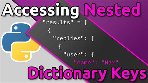 python access nested dictionary value by key