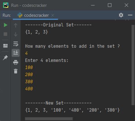python add many elements to set