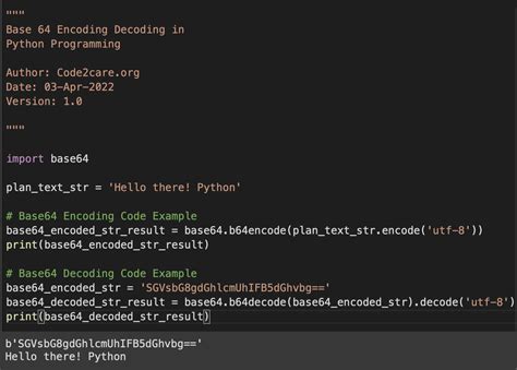 python base64 encode string example