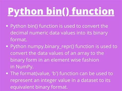 Python Bin Values