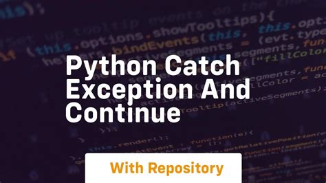Python Catch Exception Default