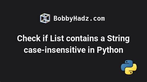 python check if item in list case insensitive
