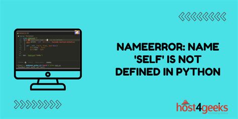 python class nameerror name self is not defined