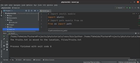 python code for moving files from one folder to another