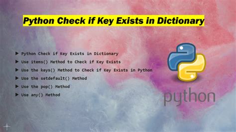 Python Condition If Key Exists