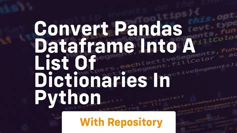 python convert list of dictionaries to pandas dataframe
