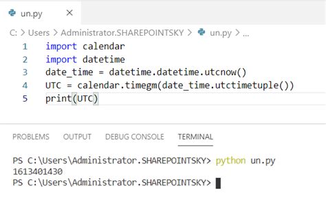 python convert utc datetime to unix timestamp