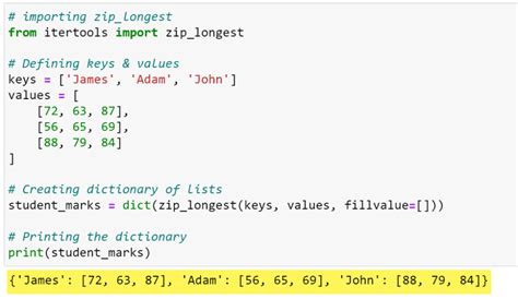 python create dict for loop