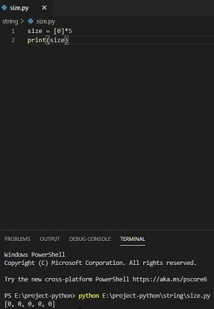 python create list with fixed size