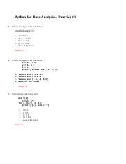python data analysis practice questions