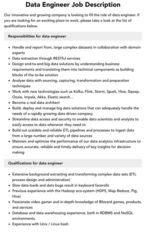 python data engineer job description