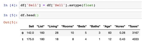 python dataframe change column type to float