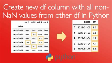 python dataframe column not nan