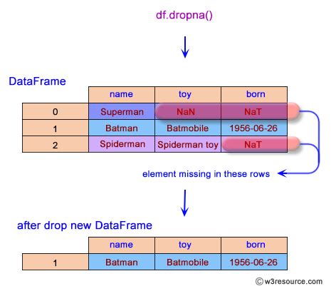 python dataframe dropna