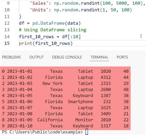 python dataframe get first row column value