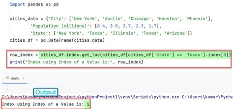 python dataframe get row column value