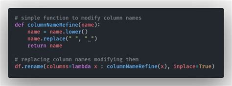 python dataframe modify column name