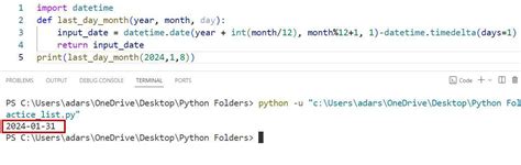 Python Datetime Date Last Day Of Month