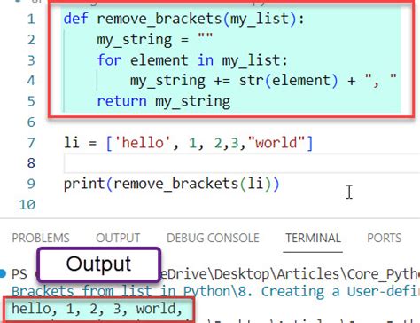 Python Delete Brackets In List