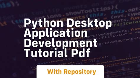 python desktop application development tutorial