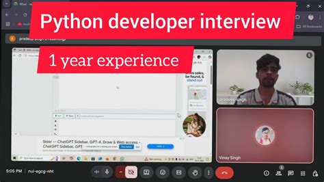 python developer interview questions for 1 year experience