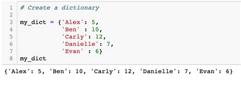 python dictionary data type example