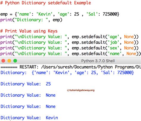 python dictionary function as value